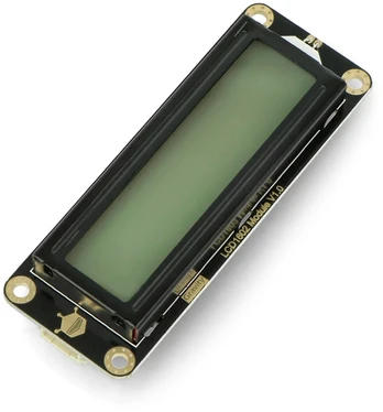 DFRobot Gravity - 2x16 I2C LCD ekranas - žalias