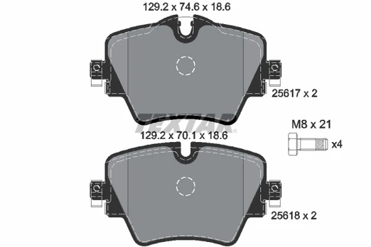 TEXTAR 2561701 Brake pad set