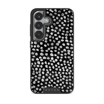 Night Sky - Dotted Samsung Galaxy S25 Plus Case, Elite Dark (Magnetic) / Silver