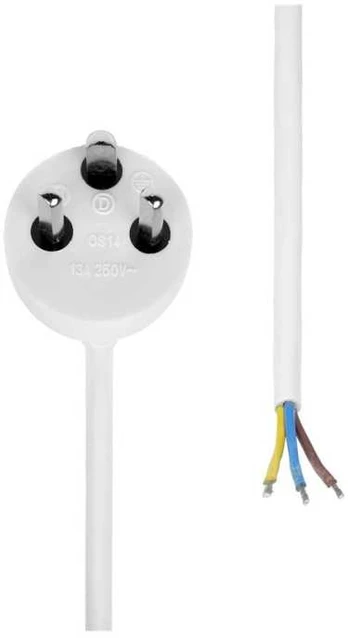 MicroConnect Type K EDB - Open End, Power cable, 7m, Baltas