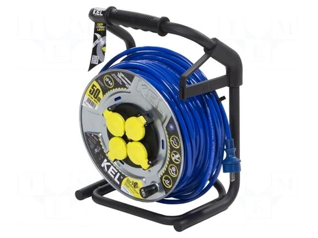 Extension lead | 3x2.5mm2 | reel,with non-rotating sockets | PUR