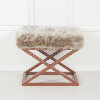 Pouffe Capraz Plush - Copper