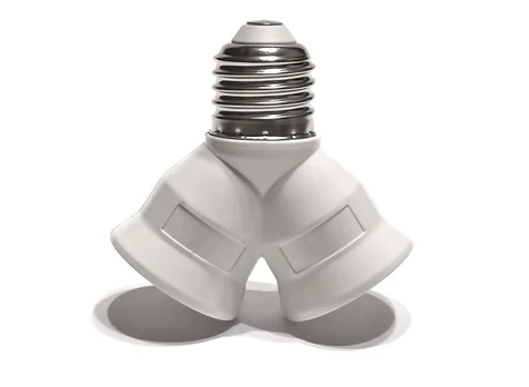 Lempos lizdas ELECTRALINE, E27/2xE27, baltos splavos, 71189