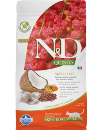 FARMINA N&amp;D Quinoa Cat skin&amp;coat herring 5 KG