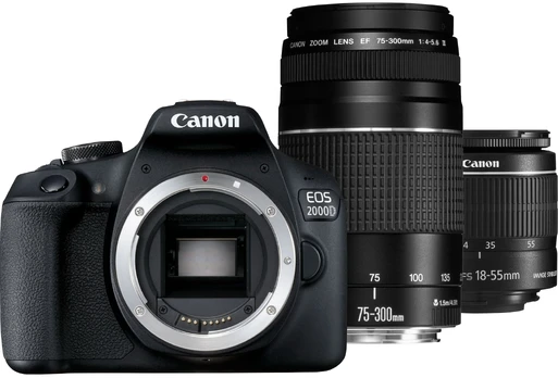 Canon EOS 2000D + EF-S 18-55mm IS STM + EF-S 75-300mm III
