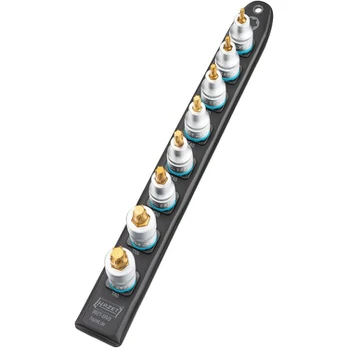 Hazet SmartRail 1/2 socket set Torx, 8 pieces (black, T20 - T60, short)