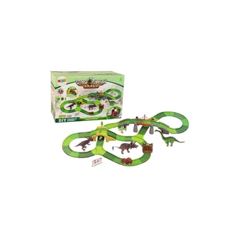Lean Toys Dinozaurų takelio 270 elementų priedai