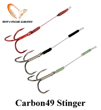 Pavadėlis Savage Gear Carbon49 Stinger #6 6.5cm 13kg .