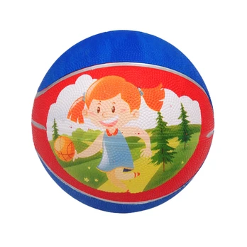 Krepšinio guminis kamuolys, 16 cm : Spalva - Violetinė
