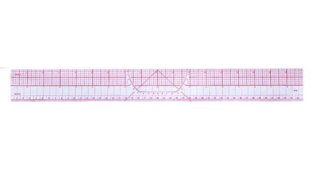 Matavimo liniuotė rankdarbiams 45 cm ir coliais