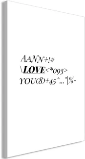 Artgeist Paveikslas - Love Code (1 Part) Vertical kaina