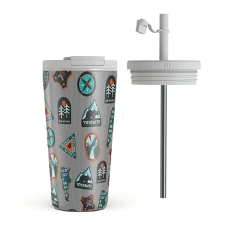 Basecamp - Travel Mug, 500 ml / Flap & Straw Set