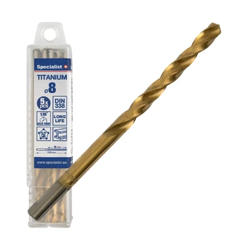 Metalinis grąžtas Specialist+ Titan, 8 mm, 5 vnt