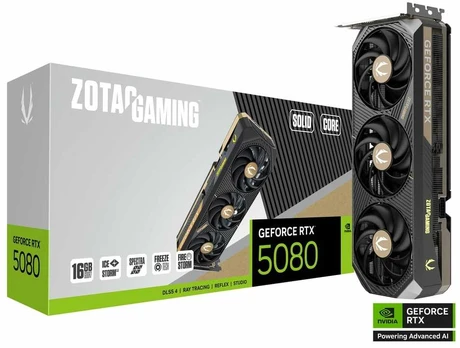 Vaizdo plokštė ZOTAC GAMING GeForce RTX 5080 SOLID CORE (ZT-B50800D2-10P)