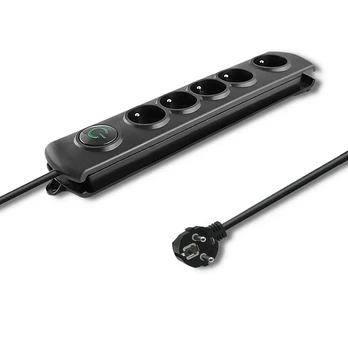 QOLTEC Surge protector 5 sockets 1.8m bl | 50269