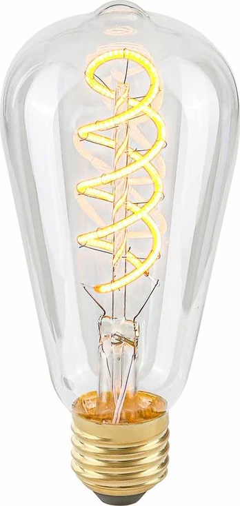 E27 4W 2200K ST64 Spiral Clear