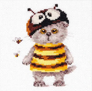 Beldizart Siuvinėjimo kryželiu rinkinys "Cat Basik. Bee" S0-229