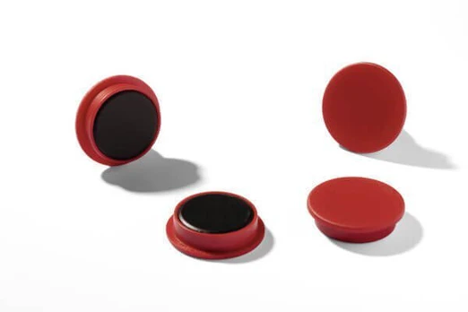Durable magnetai raudoni, Ø32mm, 20vnt.