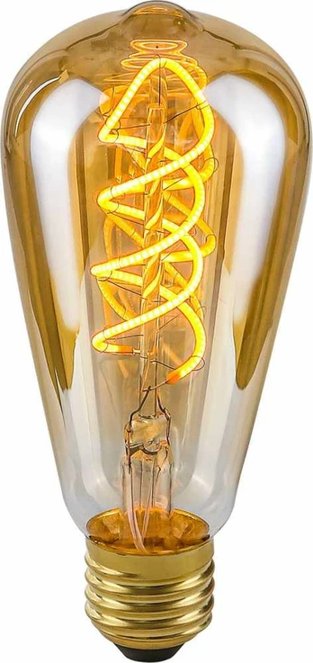 E27 4W 2200K ST64 Spiral Amber