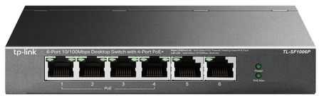 Šakotuvas 6-PORT POE+ FE DESKTOP SWITCH - .