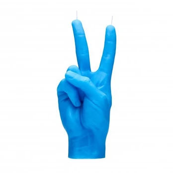 CandleHand Peace Candle Žvakė, Blue