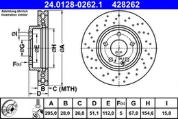 ATE 24.0128-0262.1 Brake Disc