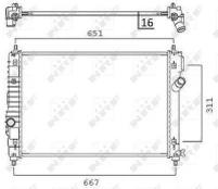 Variklio radiatorius NRF NRF 58505