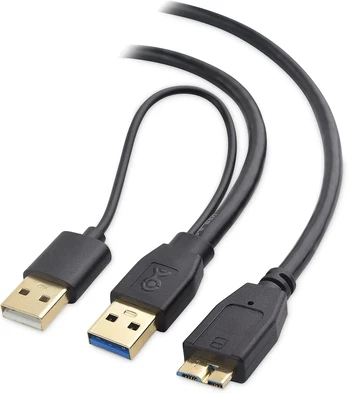 Micro Usb 3.0 Y tipo maitinimo kabelis, 0.5m