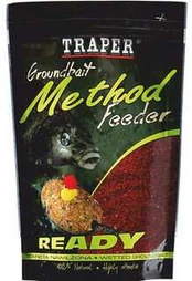 Traper Vnadící směs Method Feeder Ready Jahoda 750g