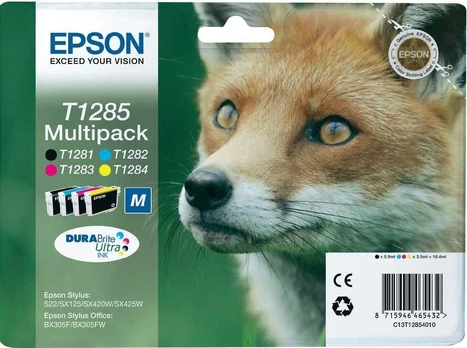 Epson Fox Multipack 4-colours T1285 DURABrite Ultra Ink, 5.9 ml, 3.5 ml, 1 pc(s), Multi pack