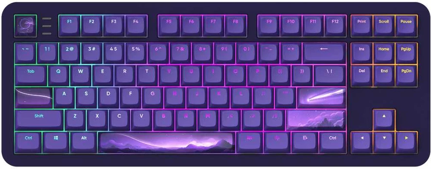 Klaviatūra Dark Project ALU87B Celestial, G3MS Voidstone Switch, US