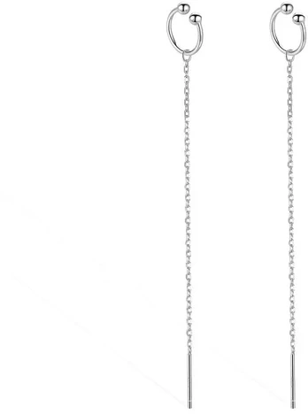 Sidabriniai auskarai Chain