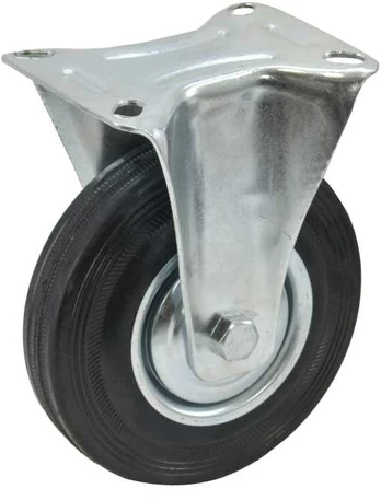 AW-Tools AWTOOLS KOŁO STAŁE Z CZARNĄ GUMĄ 125mm