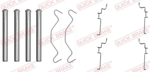 Priedų komplektas, diskinių stabdžių trinkelės QUICK BRAKE 109-1683
