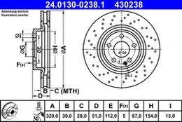 Stabdžių diskas ATE 24.0130-0238.1 kaina