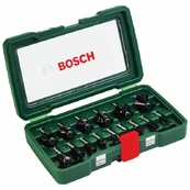 Bosch 15 frezų komplektas 8 mm kotu 2607019469 kaina