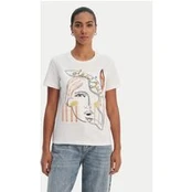 Desigual Marškinėliai 26SWTK51 Balta Regular Fit