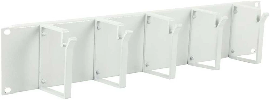 Lanview 2U 19" CABLE ORGANIZER PANEL, 5 HOOK Baltas