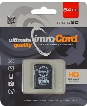 Atminties kortelė telefonui Imro 64GB UHS-1 Micro SDXC