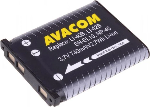 Akumuliatorius Avacom Li-40B/Li-42B/NP-45/EN-EL10 (740mAh)