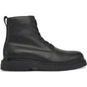 Auliniai batai Calvin Klein Combat Ess Lace Up Zip Boot Lth YM0YM01373 Juoda