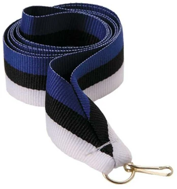 Tryumf Wstążka 11 mm - mėlyna-juoda-balta