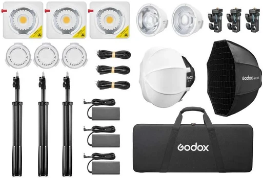 Godox ML100BI KIT3 Portable LED Light KIT(WithV mount Holding Handle)