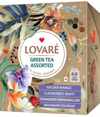 LOVARE arbatų rinkinys Assorted green tea , 4x8vnt., 64g 7