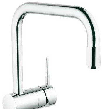 GROHE Minta, Chrome, Lever handles, Single, Ceramic, 4.6 cm, 360°