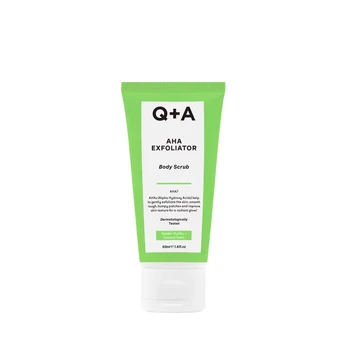Q+A AHA Exfoliator Body Scrub Kūno šveitiklis su AHA rūgštimi, 50ml