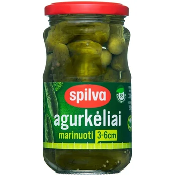 Marinuoti agurkėliai SPILVA, 330 g