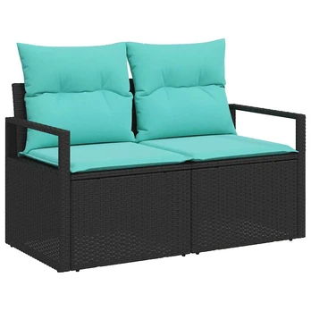 Sofos komplektas 6 pcs Juoda poliratanas