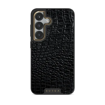 Reaper's Touch - Snakeskin Samsung Galaxy S25 Plus Case, Elite Dark (Magnetic) / Gold