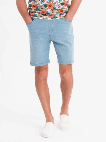 Blue shorts for men - light mėlynas